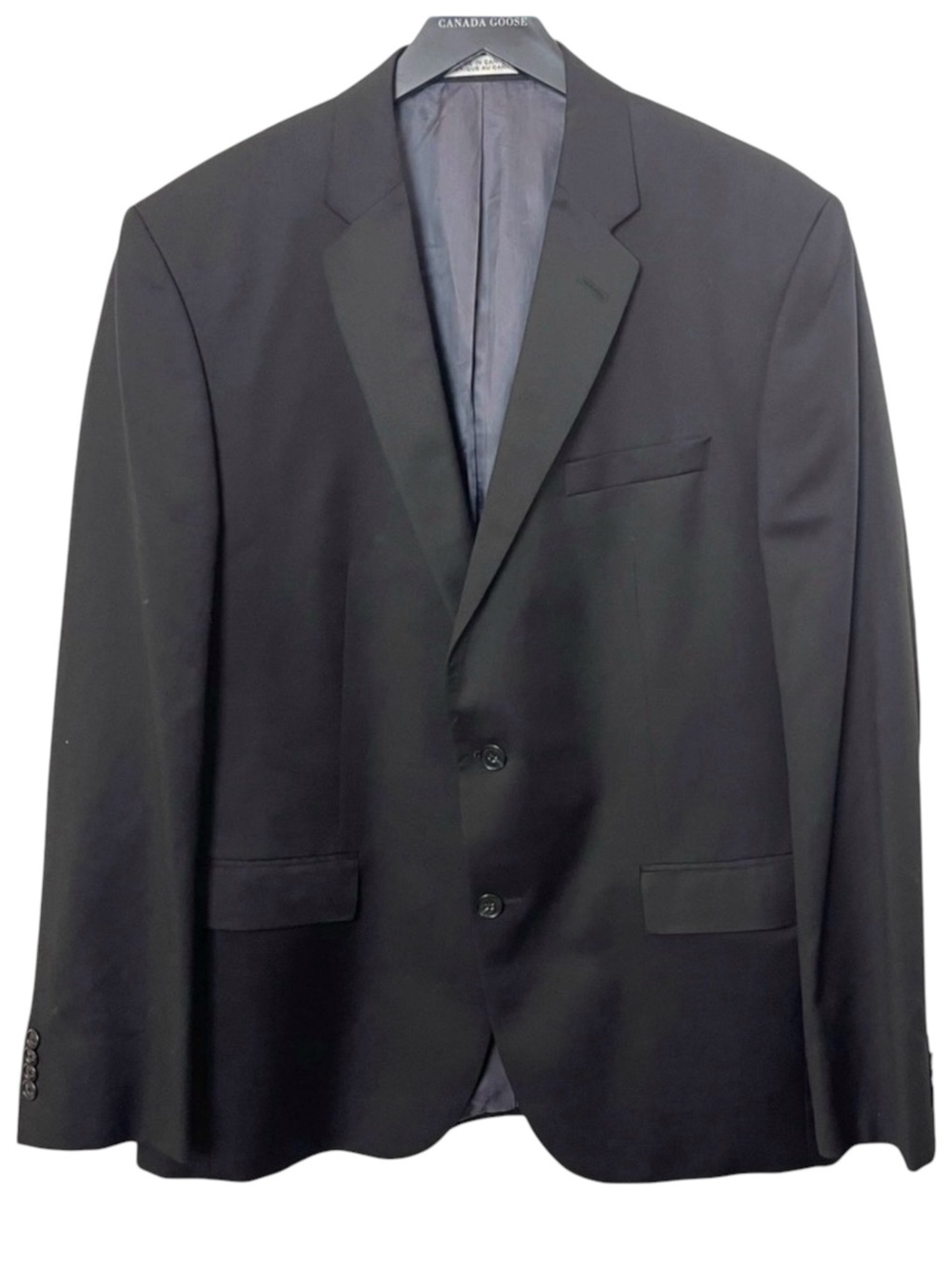 Joseph Abboud MADE IN CANADA Black Slim Fit 2 Button Wool Blazer (44R)